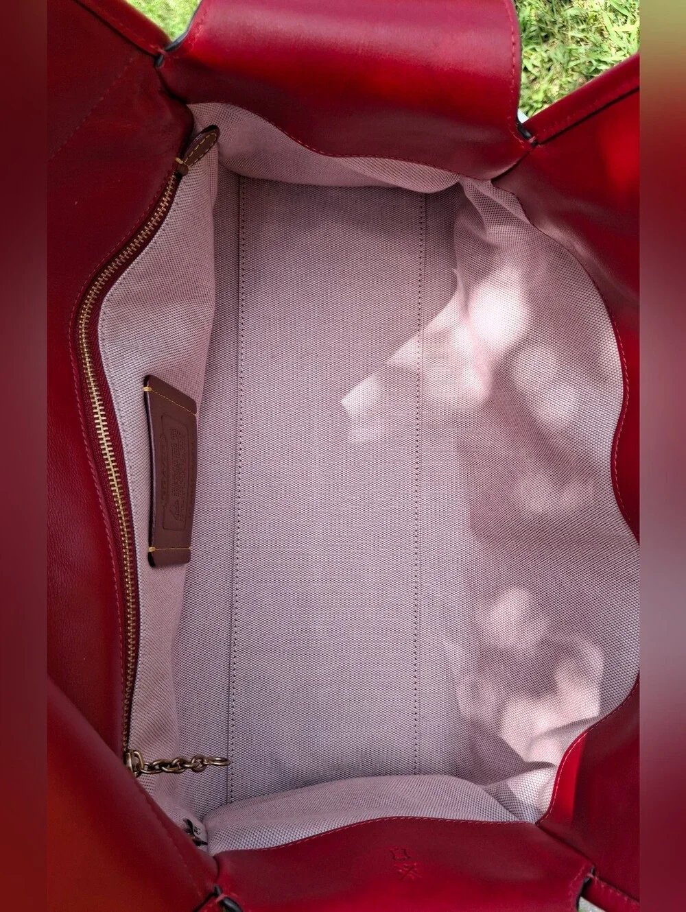 Coach Limited Re-Edition Scarlett Red Leather The Turnlock Haversack Bag #CDZ12